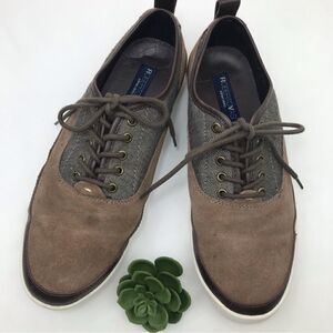 Roberto Vasi Brown Suede and Tweed Lace Up Casual Shoes
